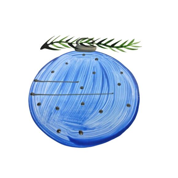 Hand Painted Ceramic Art Tile Coasters Christmas Ornaments Set Of 4 Homemade - Picture 6 of 6